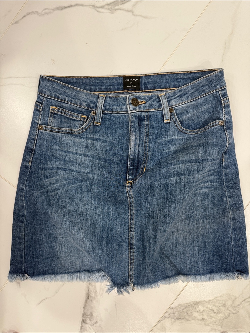 Just Black Denim Mini Skirt
